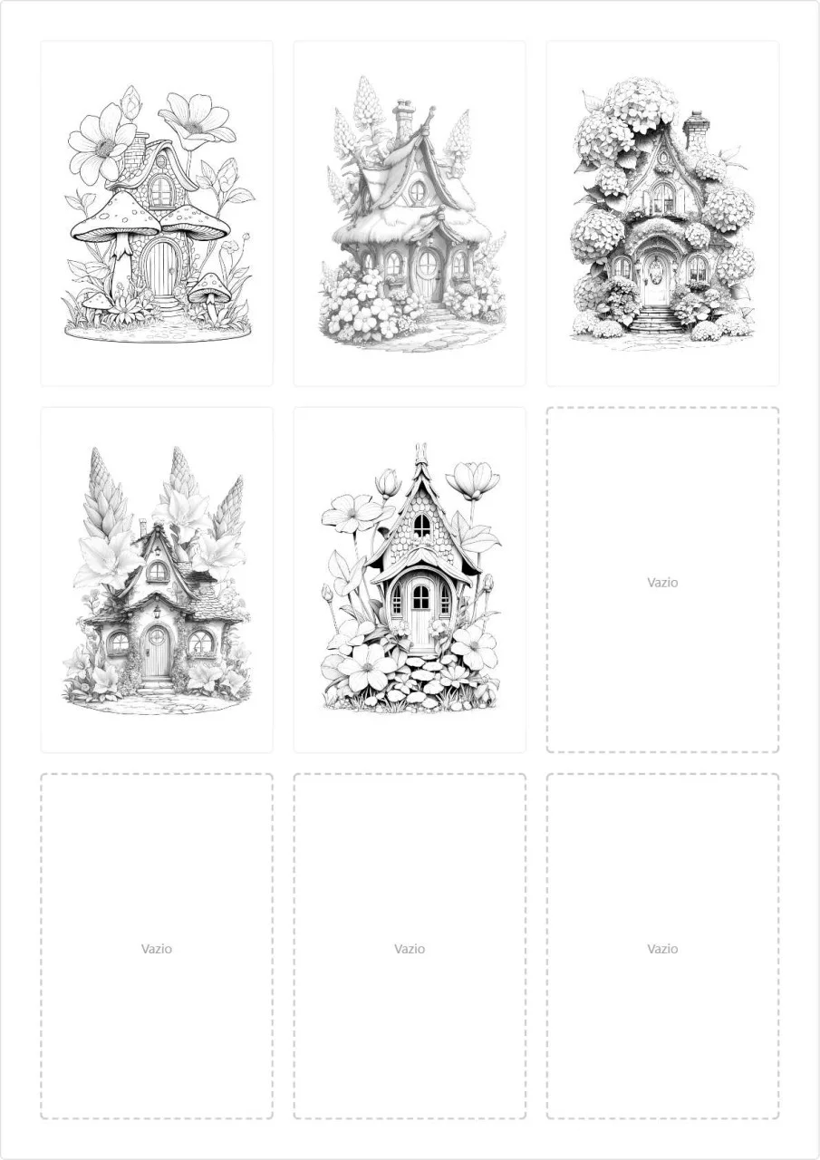 50 Imagens para Colorir Casa de Fadas