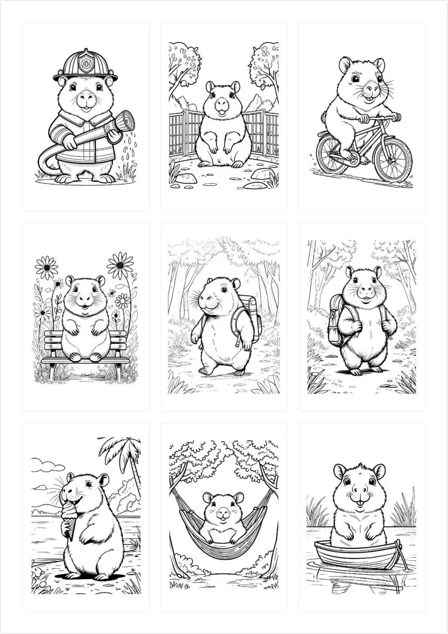 Como Colorir Livro de Colorir Adulto Antiestresse Capivara | 50 Desenhos Relaxantes | — Guia Prático para Iniciantes
