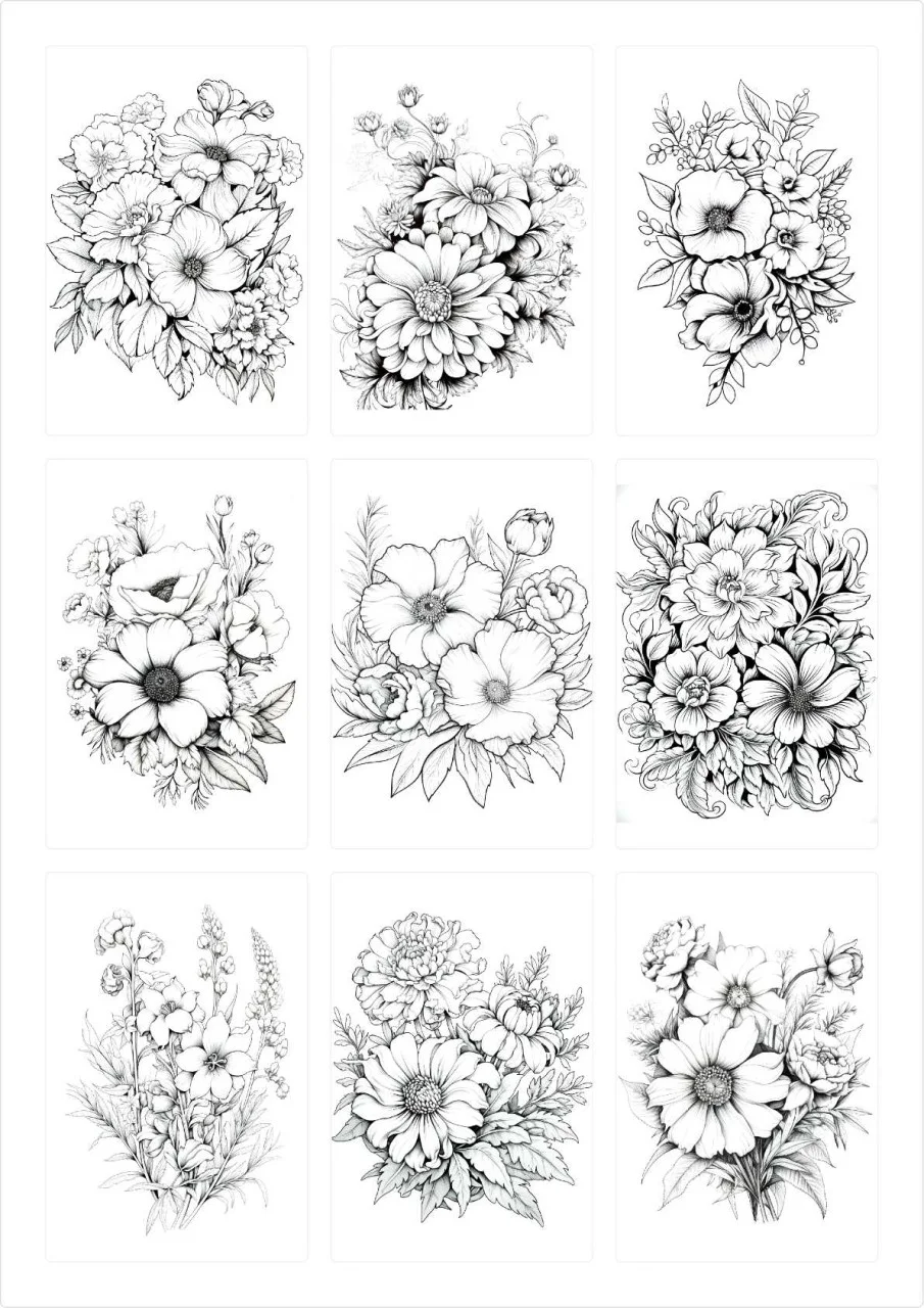 Como Colorir Livro de colorir adulto antiestresse flores silvestres | 50 imagens relaxamento — Guia Prático para Iniciantes